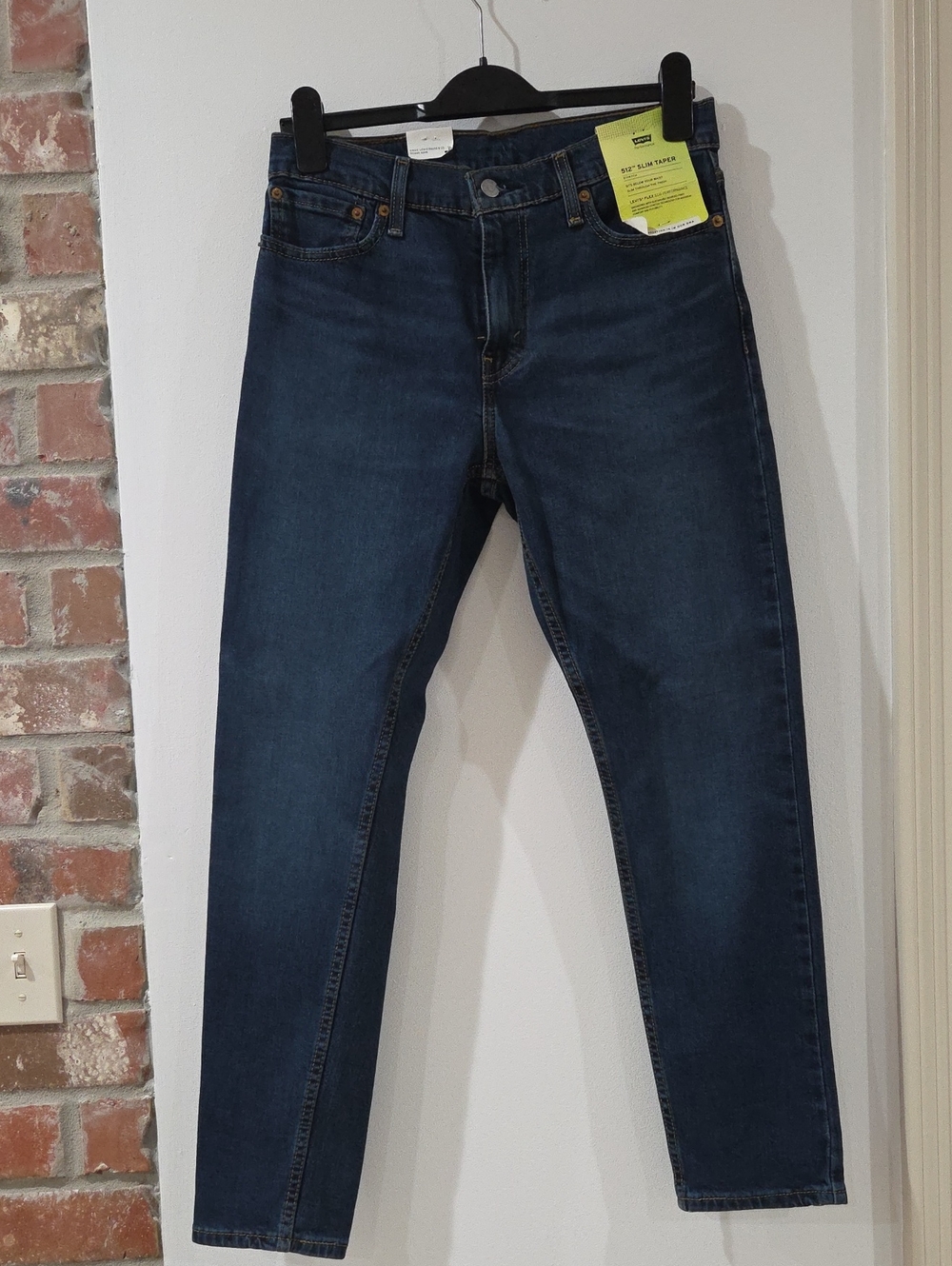 Levi 512 Slim Taper Levi Men's Dark Blue  Jeans 30w 30 L